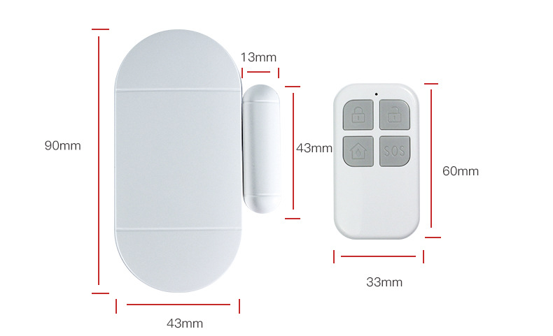 Wireless Anti-Theft Remote Control Door Window Security Alarm 130 dB 